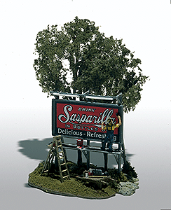 Mini-Scene(TM) Unpainted Metal Kit -- The Sign Painter (Roadside Billboard)