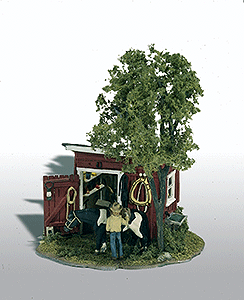 Mini-Scene(TM) Unpainted Metal Kit -- Tack Shed w/Horse
