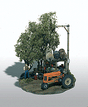 Mini-Scene(TM) Unpainted Metal Kit -- Tractor Pit Stop