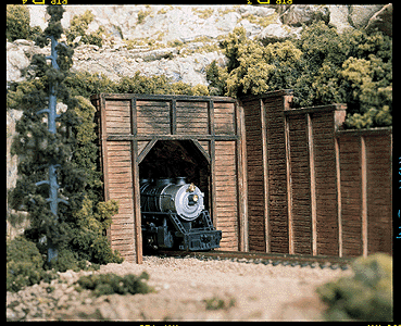 Single Track Tunnel Portals pkg(2; Unpainted Hyrdrocal(R) Castings) -- Timber