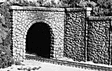 Single Track Tunnel Portals pkg(2; Unpainted Hyrdrocal(R) Castings) -- Random Stone