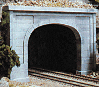Double-Track Tunnel Portals pkg(2) Unpainted Hyrdrocal(R) Castings -- Concrete