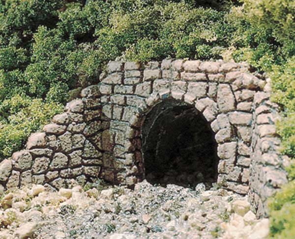 Culverts pkg(2) (Unpainted Hydrocal(R) Castings) -- Random Stone-2