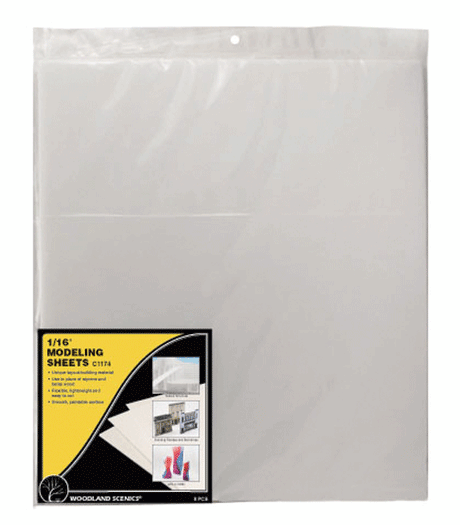 Modeling Sheets - 16 x 18"  40.6 x 45.7cm -- 1/16"  .16cm Thick pkg(8)