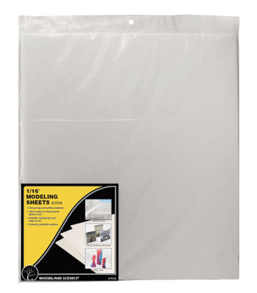 Modeling Sheets - 16 x 18"  40.6 x 45.7cm -- 1/16"  .16cm Thick pkg(8)