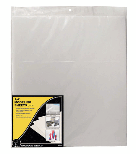 Modeling Sheets - 16 x 18"  40.6 x 45.7cm -- 1/4"  .64cm Thick pkg(2)