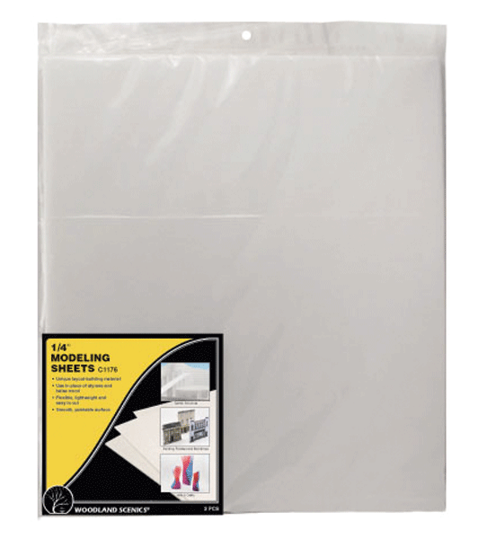 Modeling Sheets - 16 x 18"  40.6 x 45.7cm -- 1/4"  .64cm Thick pkg(2)