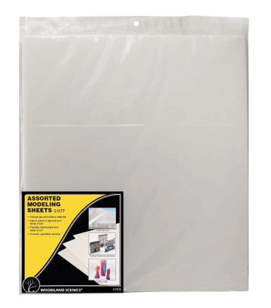 Modeling Sheets - 16 x 18"  40.6 x 45.7cm -- Assortment: 2 Each 1/16" & 1 Each 1/8" and 1/4" Thick
