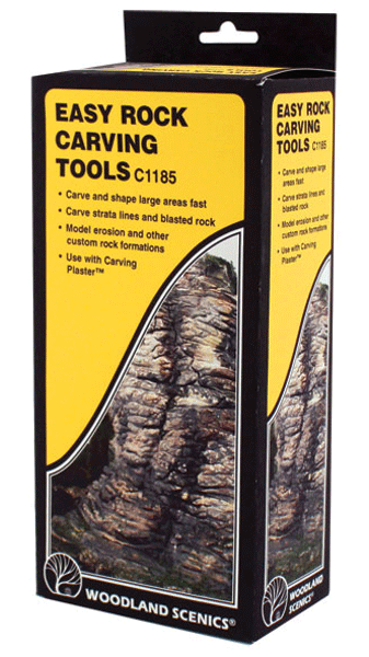 Rock Carving Tool Set -- Strata Brush, Chisel & Duster-1