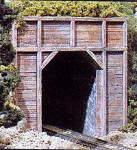 Single-Track Tunnel Portal (Hydrocal Plaster Casting) -- Timber-1