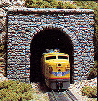 Single-Track Tunnel Portal (Hydrocal Plaster Casting) -- Random Stone-1