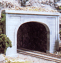 Double-Track Tunnel Portal (Hydrocal Plaster Casting) -- Concrete