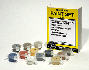 Mini-Scene(TM) Paint Set -- 12 Nontoxic, Nonflammable Colors - 1-1/2oz  44.4mL Bottles
