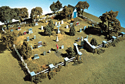 Complete Scene Kits (Unpainted Metal Castings & Scenery Materials) -- Maple Leaf Cemetery - 8 x 11"  20.3 x 27.9cm