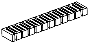 Risers - SubTerrain System -- 1" x 2'  2.5 x 61cm pkg(4)