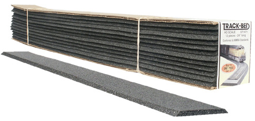 Track-Bed Roadbed Material -- 5mm x 2' pkg(12)