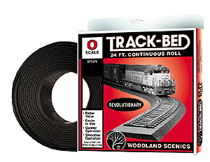 Track-Bed Roadbed Material -- Continuous Roll - 24'  7.3m - O Scale