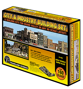 City & Industry Building Set -- Kit - 15 Buildings & Details-1