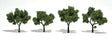 Ready-Made "Realistic Trees" - Deciduous - 2 to 3"  5.1 to 7.6cm pkg(4) -- Light Green