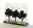 Ready-Made "Realistic Trees" - Deciduous - 4 to 5"  10.2 to 12.7cm pkg(3) -- Medium Green