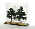 Ready-Made "Realistic Trees" - Deciduous - 5 to 6"  12.7 to 15.2cm pkg(2) -- Medium Green
