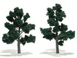 Ready-Made "Realistic Trees" - Deciduous - 5 to 6"  12.7 to 15.2cm pkg(2) -- Dark Green