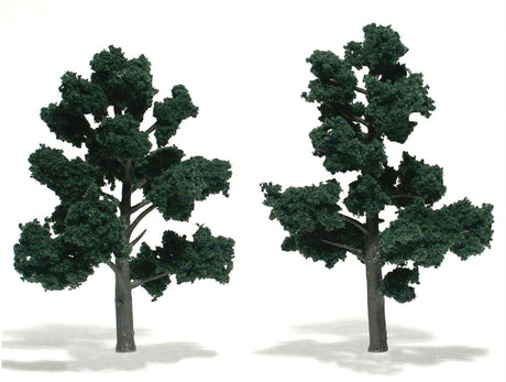 Ready-Made "Realistic Trees" - Deciduous - 5 to 6"  12.7 to 15.2cm pkg(2) -- Dark Green