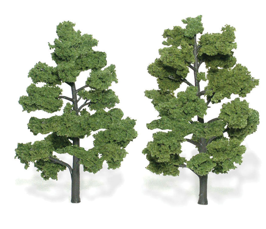 Ready-Made "Realistic Trees" - Deciduous - 6 to 7"  15.2 to 17.8cm pkg(2) -- Light Green