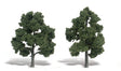 Ready-Made "Realistic Trees" - Deciduous - 6 to 7"  15.2 to 17.8cm pkg(2) -- Medium Green