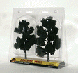 Ready-Made "Realistic Trees" - Deciduous - 6 to 7"  15.2 to 17.8cm pkg(2) -- Dark Green