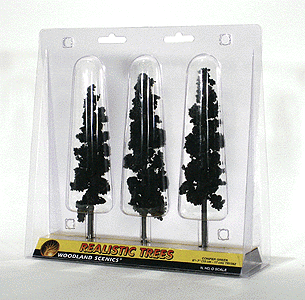 Ready Made Realistic Trees(TM) - Pines -- Conifer Green - 6 to 7"  15.2 to 17.8cm pkg(3)