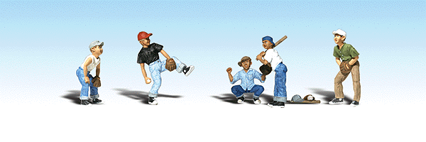 Baseball Players - Scenic Accents(R) -- Set I pkg(5)