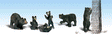 Scenic Accents(R) -- Black Bears pkg(6)