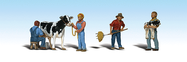 4 Dairy Farmers & Cow - Scenic Accents(R)