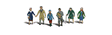 Scenic Accents(R) -- Couples in Coats - 3 Couples