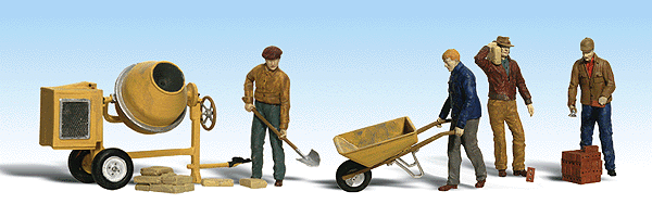 Masonry Workers & Accessories - Scenic Accents(R) -- pkg(4)