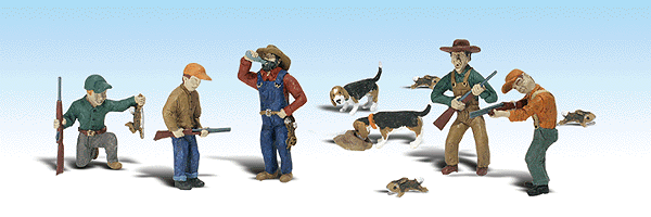 Scenic Accents(R) -- Rabbit Hunt - Men & Dogs pkg(11)