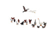 Geese and Chickens - Scenic Accents(R) -- 8 Geese, 9 Chickens
