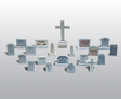 Tombstones - Scenic Details(R) -- Metal Kit - Unpainted pkg(20)