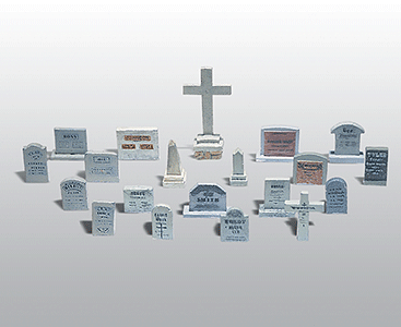 Tombstones - Scenic Details(R) -- Metal Kit - Unpainted pkg(20)