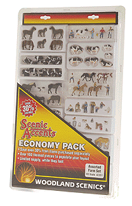Scenic Accents(R) Economy Figure Packs -- Farm (Over 100 Figures)
