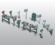 Scenic Details(R) (Unpainted Metal Castings) -- Assorted Rural & City Mailboxes