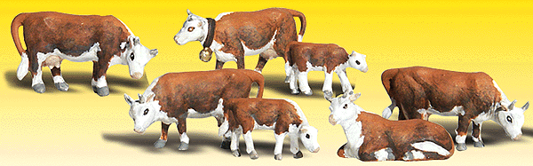 Scenic Accents(R) Animal Figurines -- Hereford Cows pkg(11)