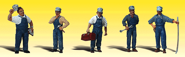 Working People - Scenic Accents(R) -- Train Mechanics and Tools pkg(5)