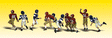 Scenic Accents(R) Figures -- Youth Football Players Playing 5-On-5 pkg(10)