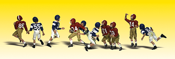 Scenic Accents(R) Figures -- Youth Football Players Playing 5-On-5 pkg(10)