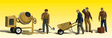 Scenic Accents(R) Figures -- Masonry Workers & Accessories pkg(4)