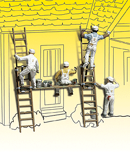 Scenic Accents(R) Figures -- Painters & Accessories pkg(4)