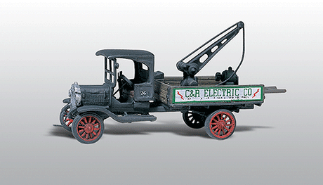 American Trucks - 1914 Diamond T (Cast Metal Kit) -- Service Truck with Winch (Dry Transfer Lettering)-1