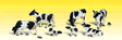 Scenic Accents(R) Animal Figures -- Holstein Cows pkg(11)